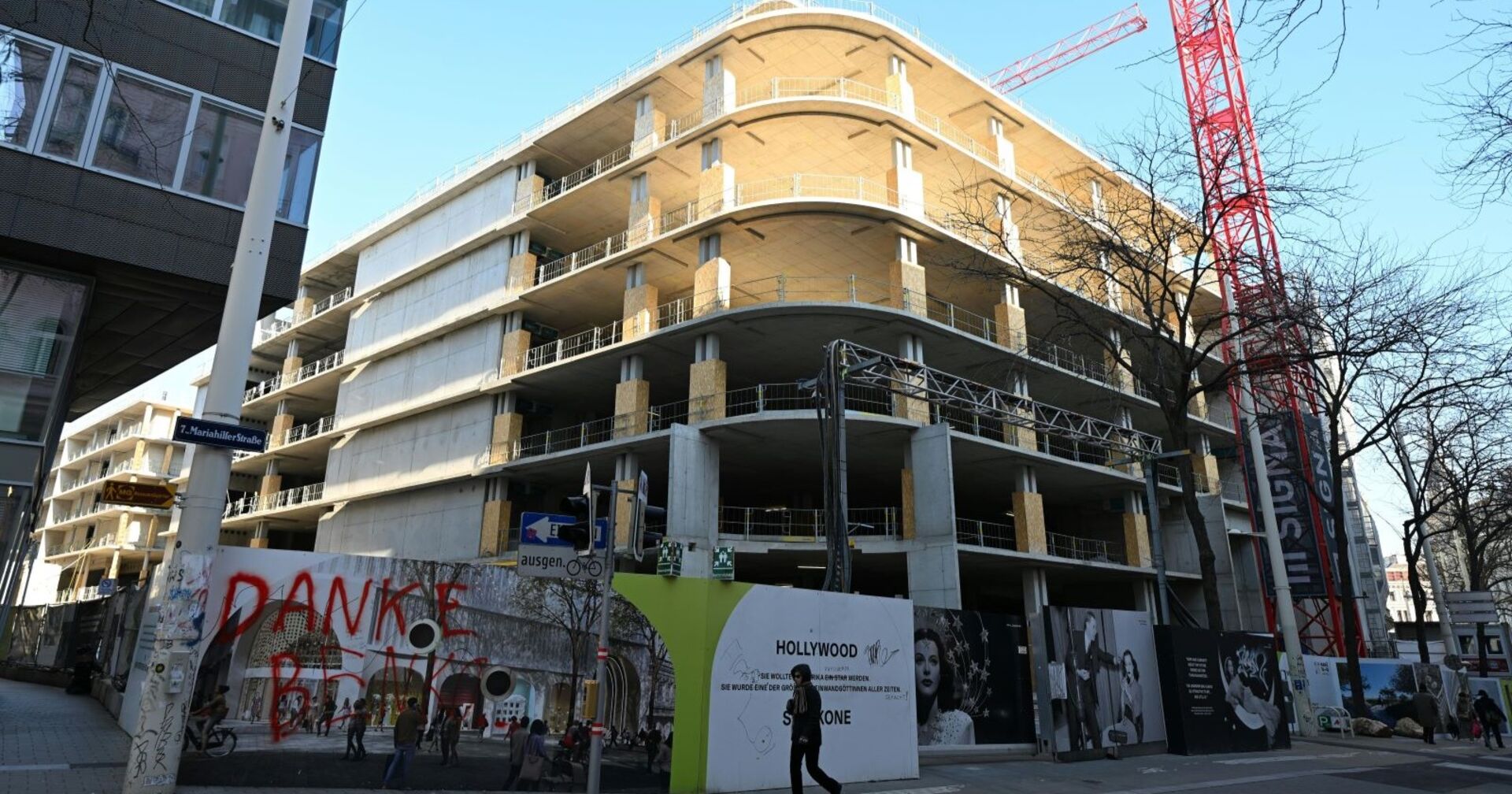 Der Rohbau des Hedy Lamarr auf der Mariahilferstraße