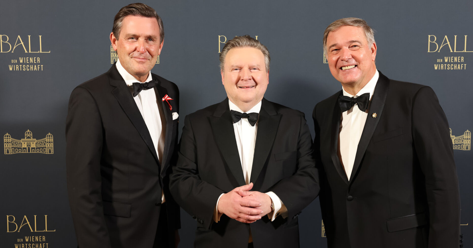 Peter Hanke, Michael Ludwig und Walter Ruck im Smoking | Credit: Katharina Schiffl