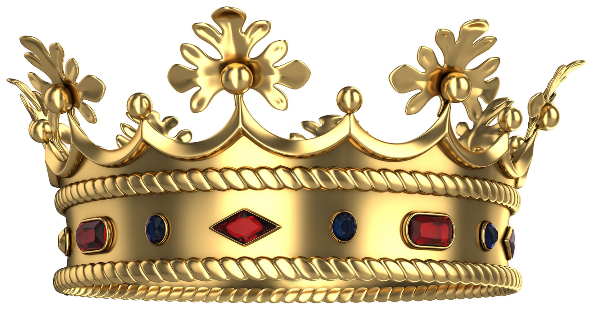 stilisierte Krone mit roten Edelsteinen | Credit: www.istock.com/Sashkinw