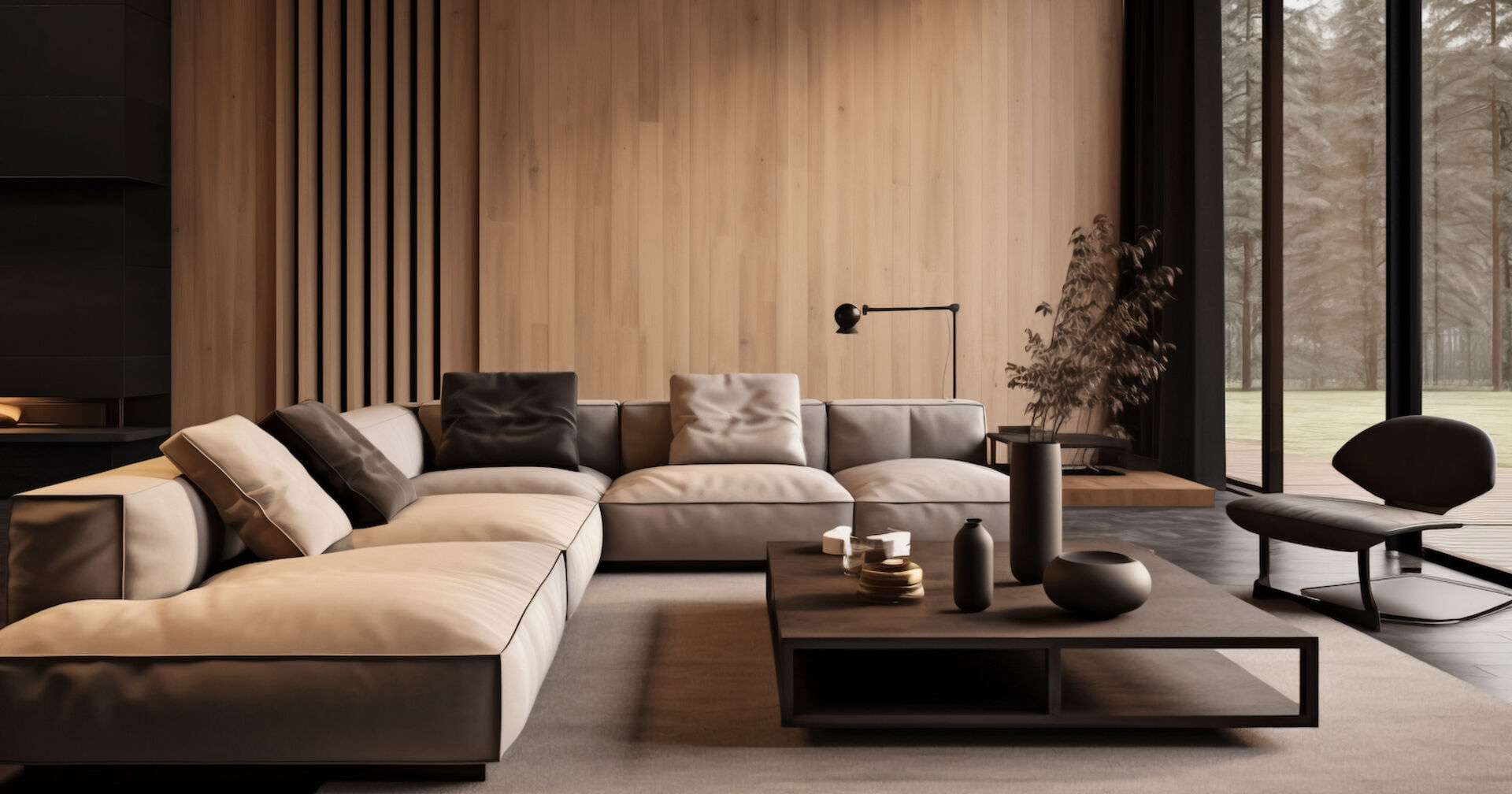 Couchlandschaft in einem offenen Wohnzimmer | Credit: FREEPIK