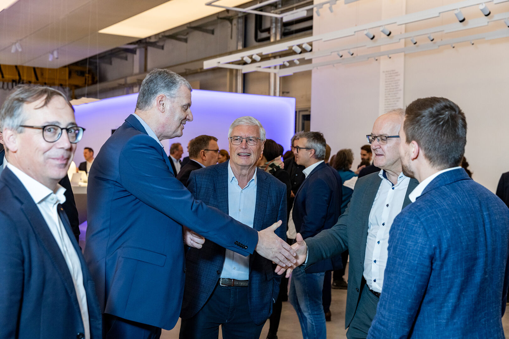 Gerhard Humpeler (Blum), Günther Rupp (RBI), Herbert Blum (Blum), Elmar Hartmann und Christian Zoll (IV) (v. li.)