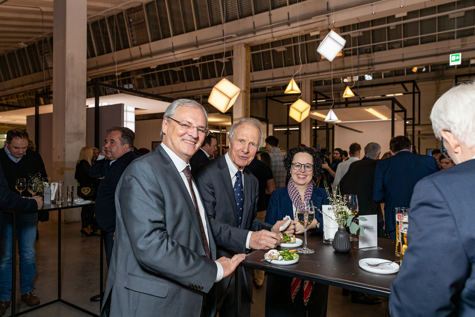 LT-Präsident Harald Sonderegger, Paul Senger-Weiss (Gebrüder Weiss), BR Christine Schwarz-Fuchs (VBG Holding) (v. li.)