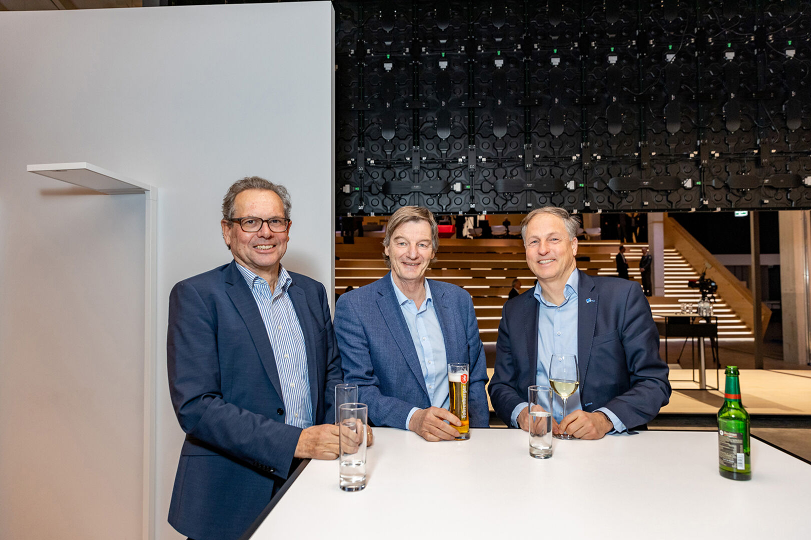 Johannes Collini (Collini Group), Wolfgang Rohner (IMA Schelling), Herwig Ganahl (GrEco) (v. li.)