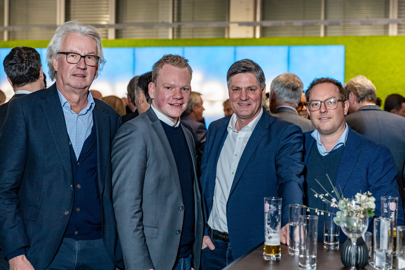 Eduard Fischer (Offsetdruckerei Schwarzach), Christof Bitschi, Daniel Allgäuer und Dominik Hagen (FPÖ Vorarlberg) (v. li.)