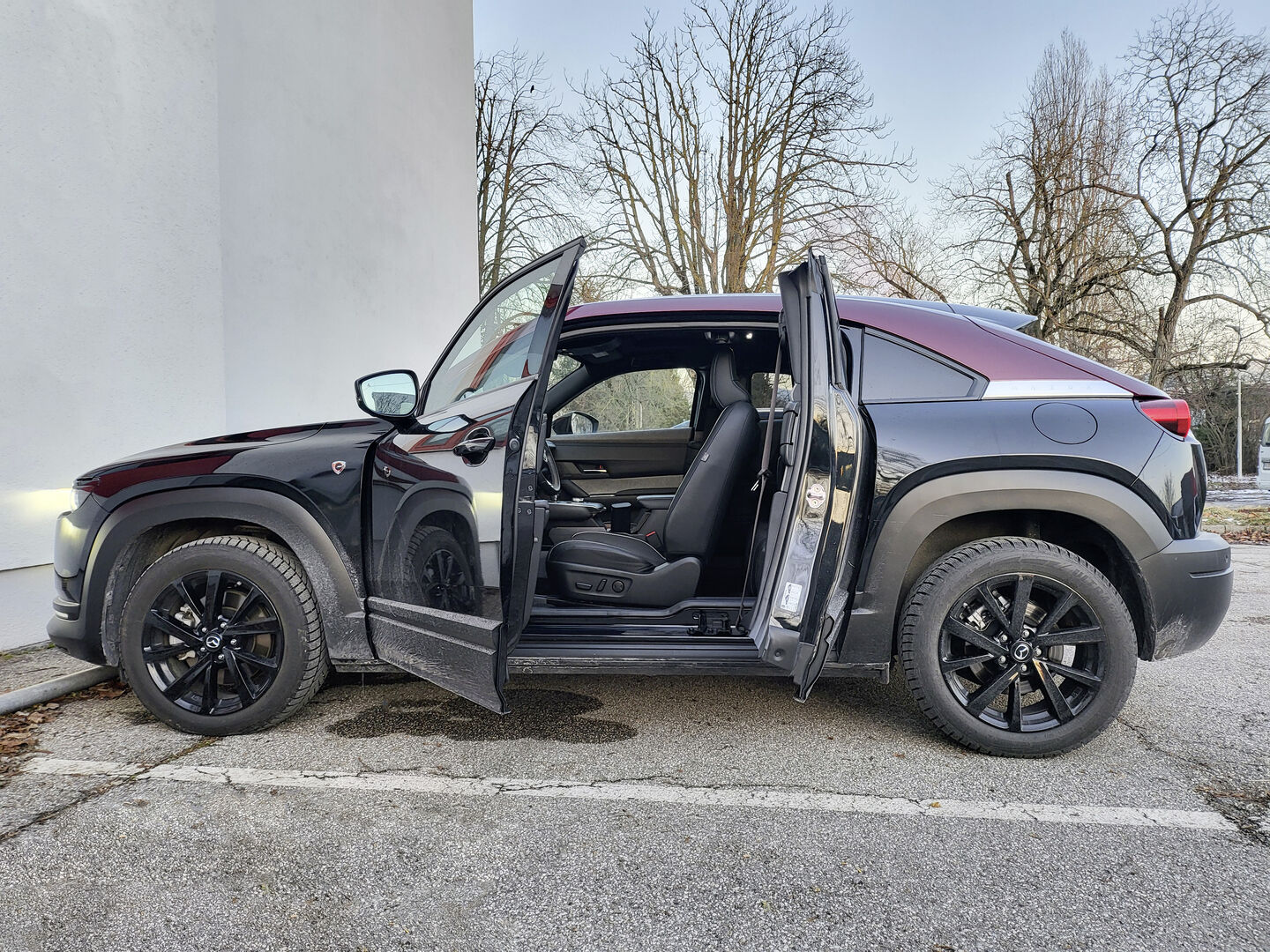 Die Türen beim Mazda mx-30 öffnen sich gegenläufig.