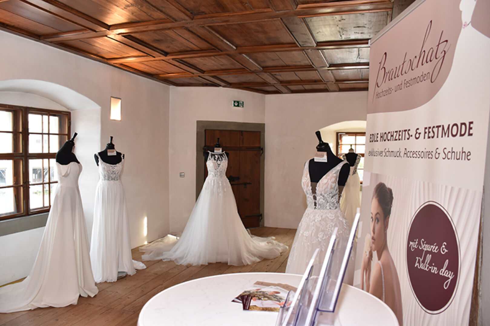 Drei Aussteller für Brautmoden: Brautschatz, Si Brautmode und die Brautschmiede (alle aus Götzis)