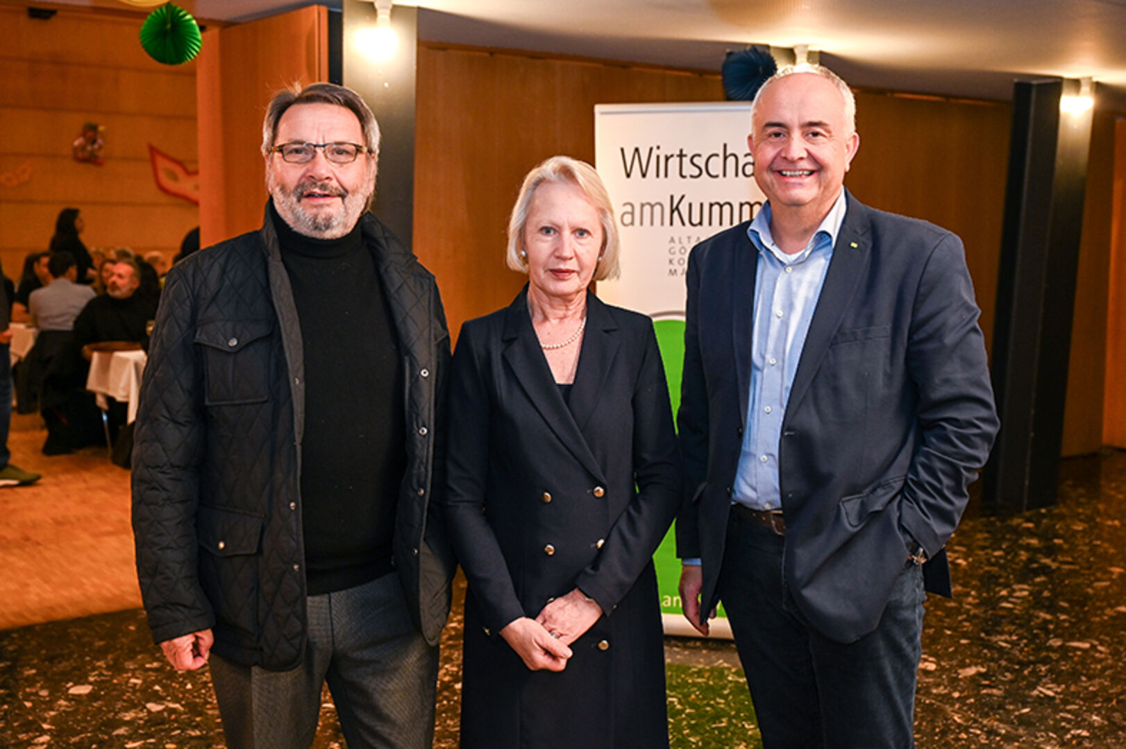 Erich Giesinger (Vizebürgermeister Koblach) mit Gattin Christina und BM Manfred Böhmwalder aus Götzis