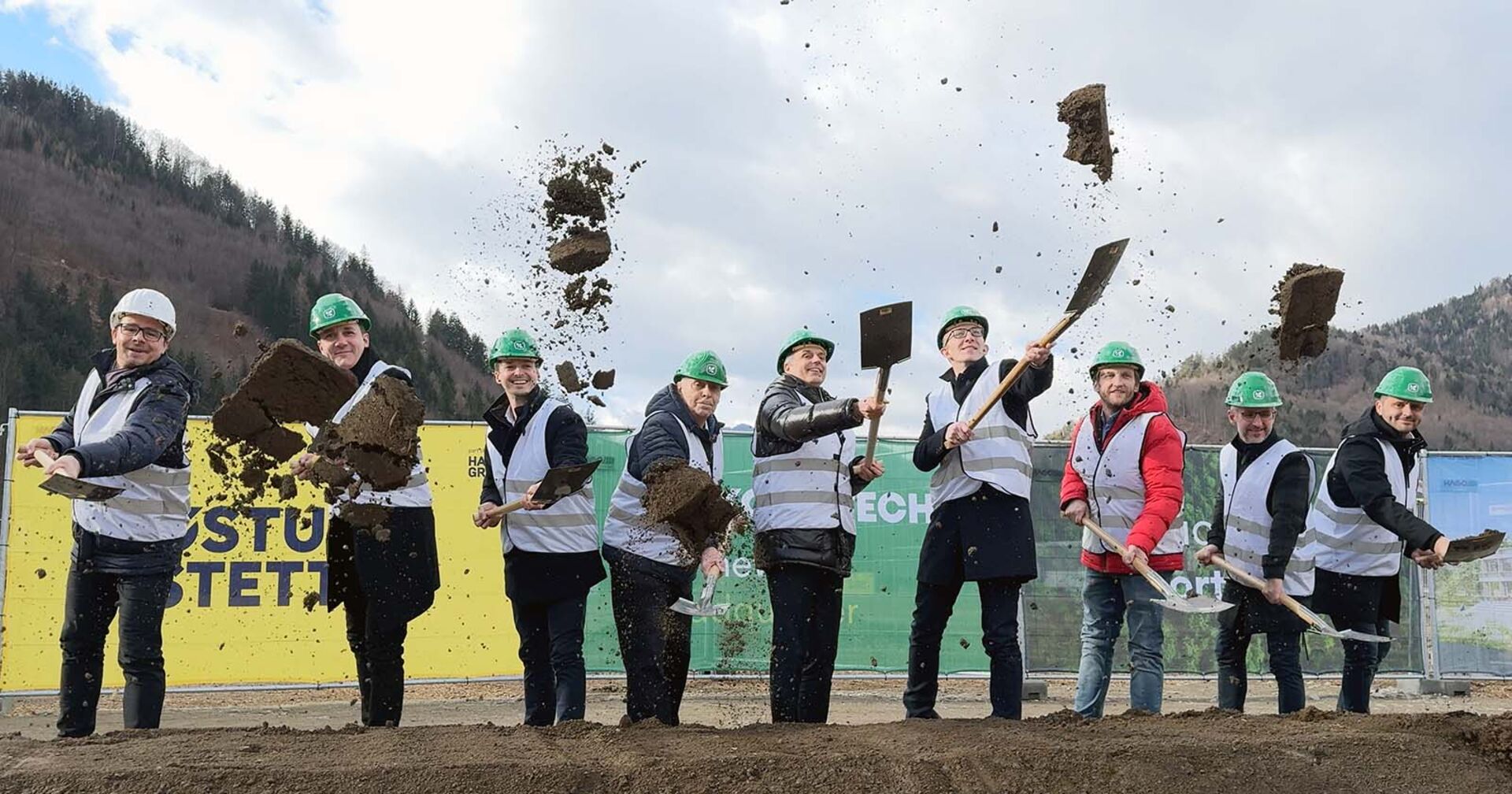 Spatenstich der neuen Firmenzentrale von Kompetech in Frohnleiten