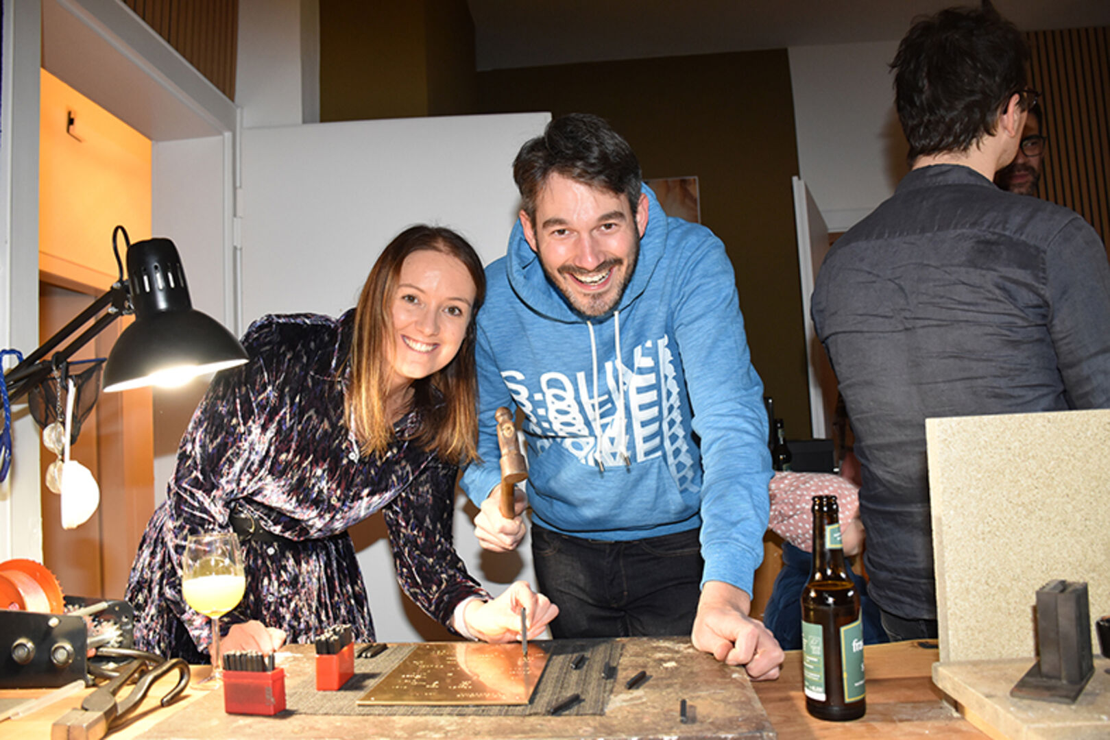 Eva Schlecht und Martin Erler haben sich ihre Eheringe schmieden lassen