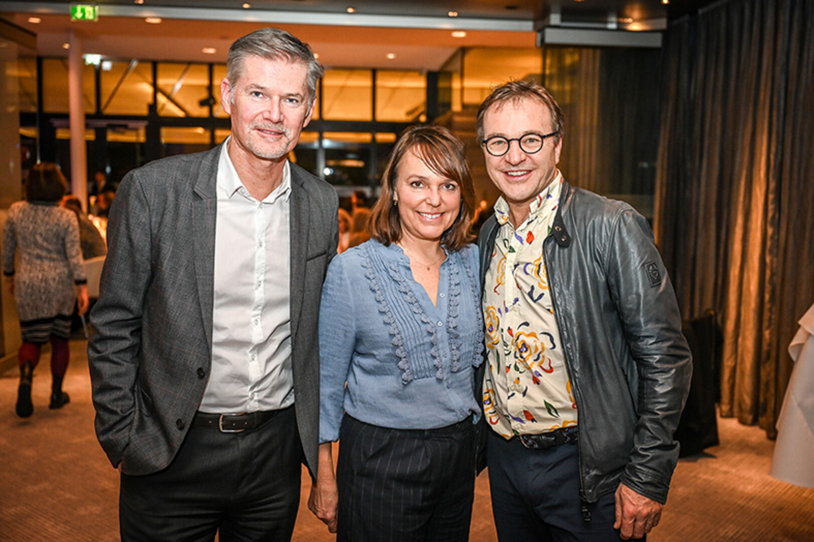 Falstaff Bregenz: Bernhard und Petra Moosbrugger mit Comedian Heinrich del Core (v. li.)