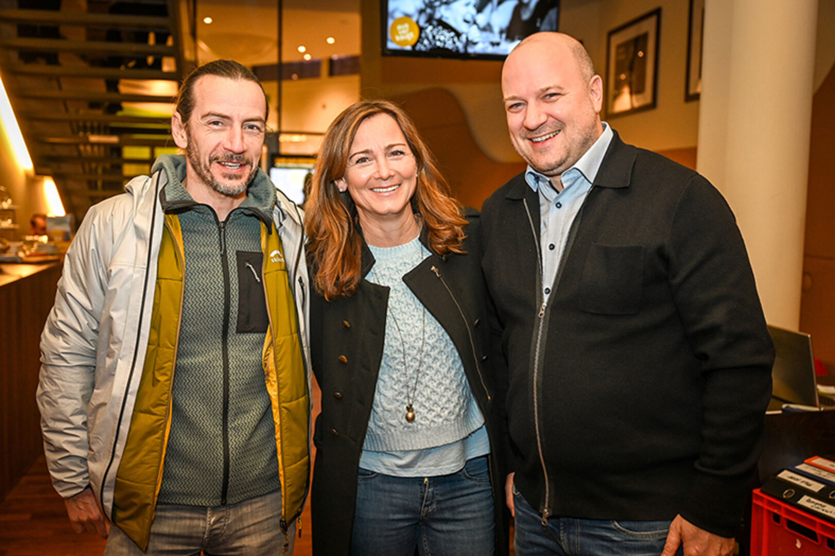 Wirtschaft Dornbirn: Karlheinz Joven mit Sabine Fussi und Marc Isele (v. li.)