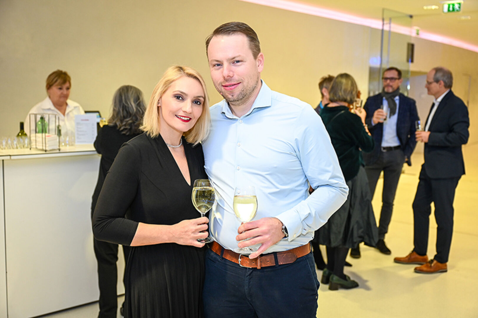 Renate Toplanaj und Fabian Fink (Stadtmarkt Dornbirn)