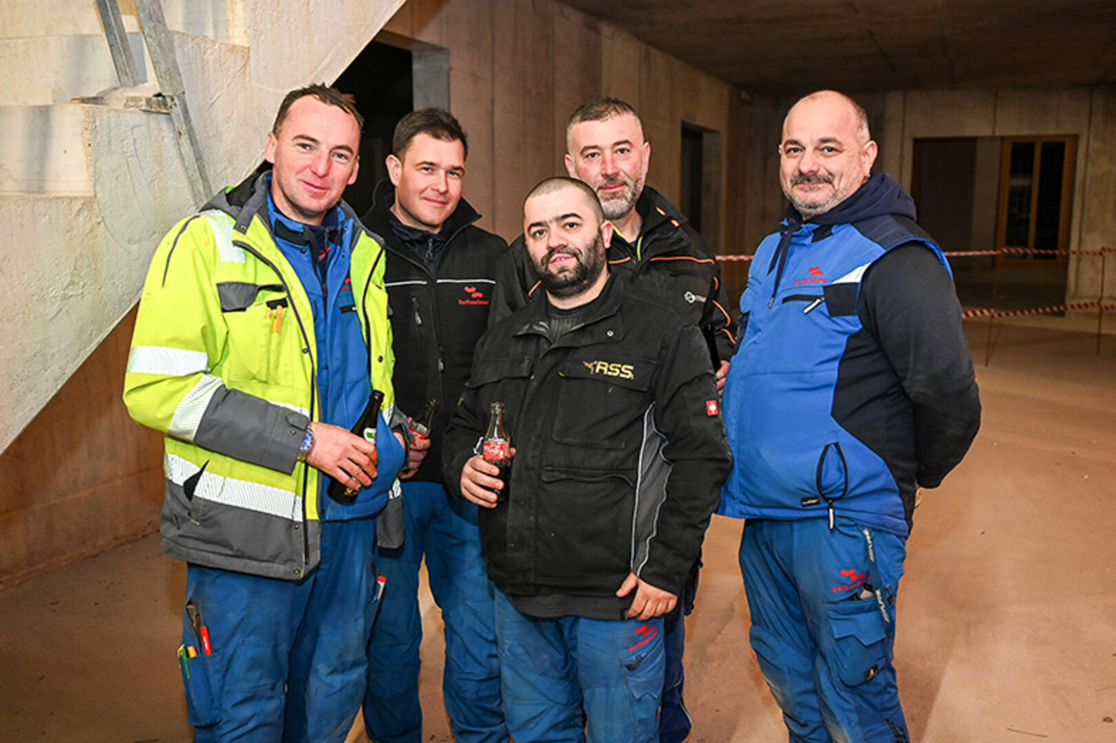 Edin, Nenad, Igor, Cuc und Rade (alle Dorf Installateur Götzis) (v. li.)