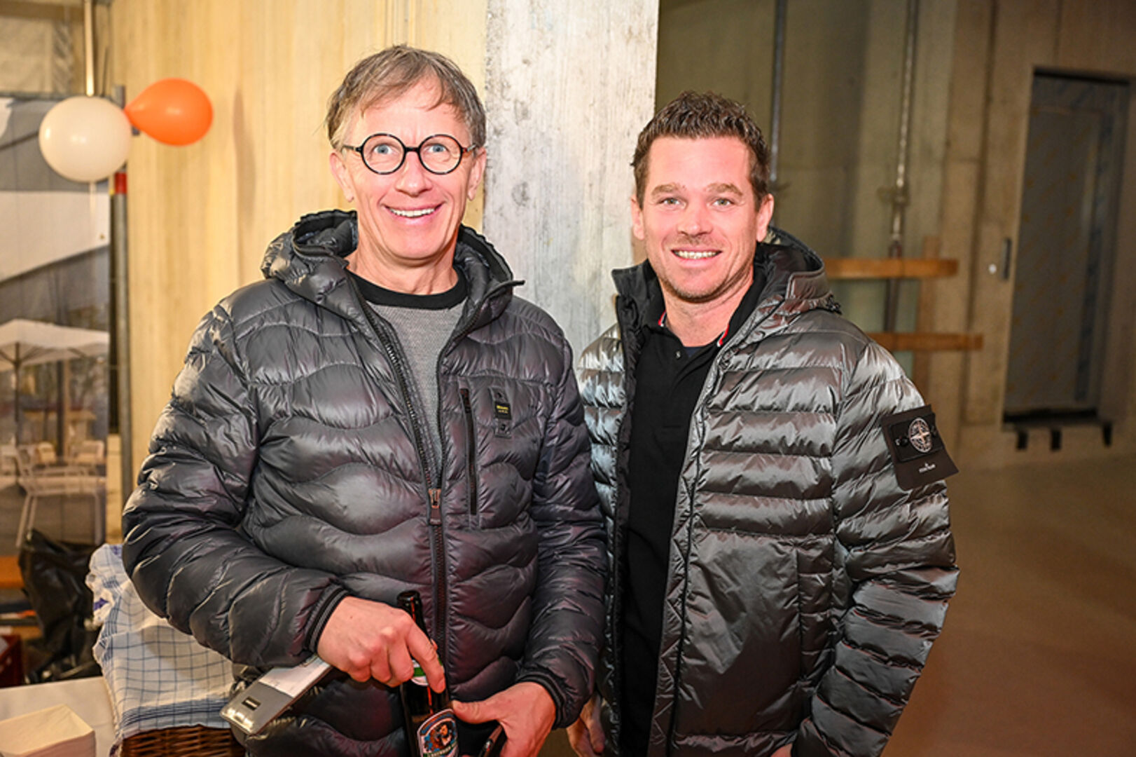 Robert Kofler (Baustatik) und Daniel Brugger (Elektroplanung) (v. li.)