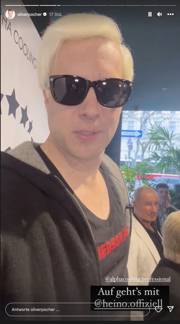 Oliver Pocher im Look von Heino auf Instagram.