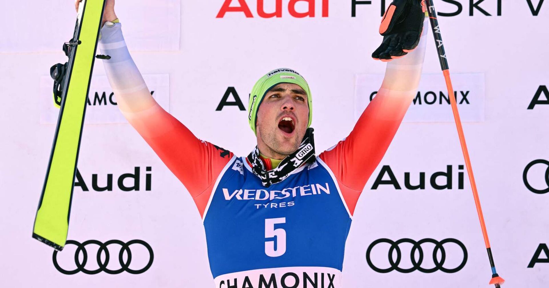 Daniel Yule jubelt über seinen Sieg.