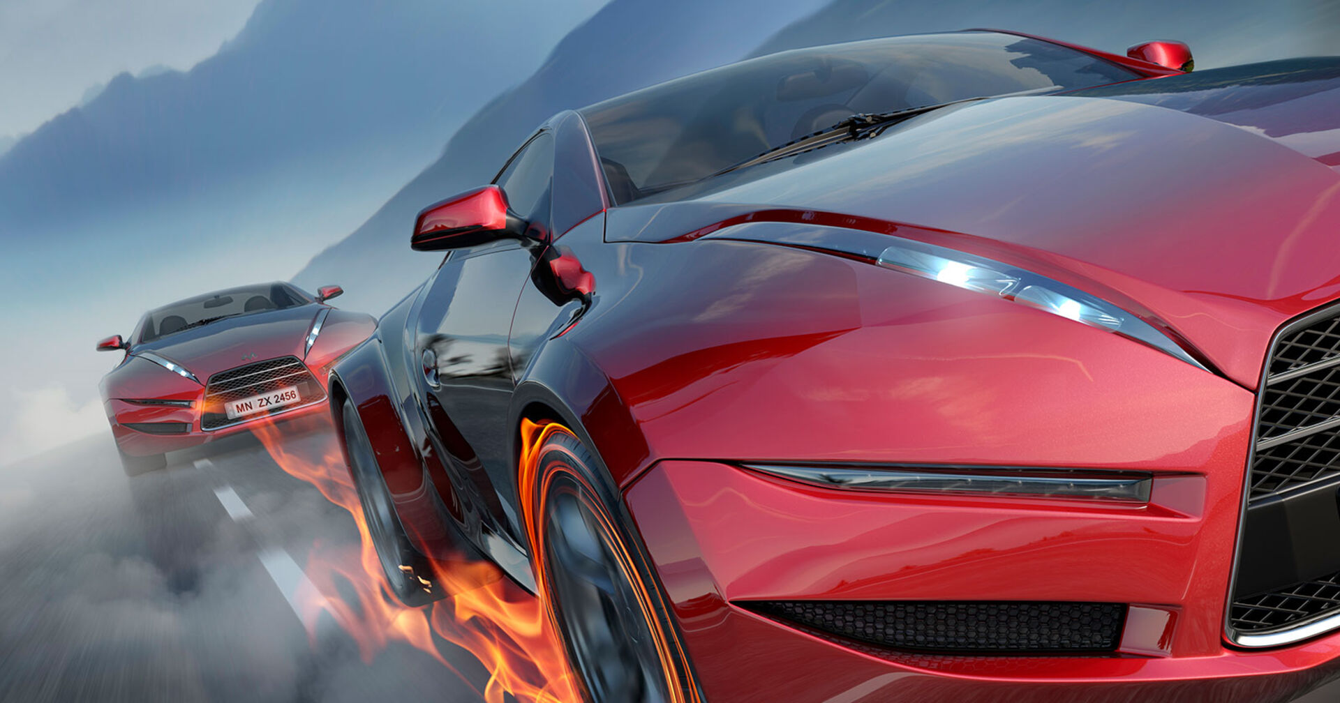 Sportliches Auto in Rot auf der Überholspur | Credit: -M-I-S-H-A-/iStock/Getty Images