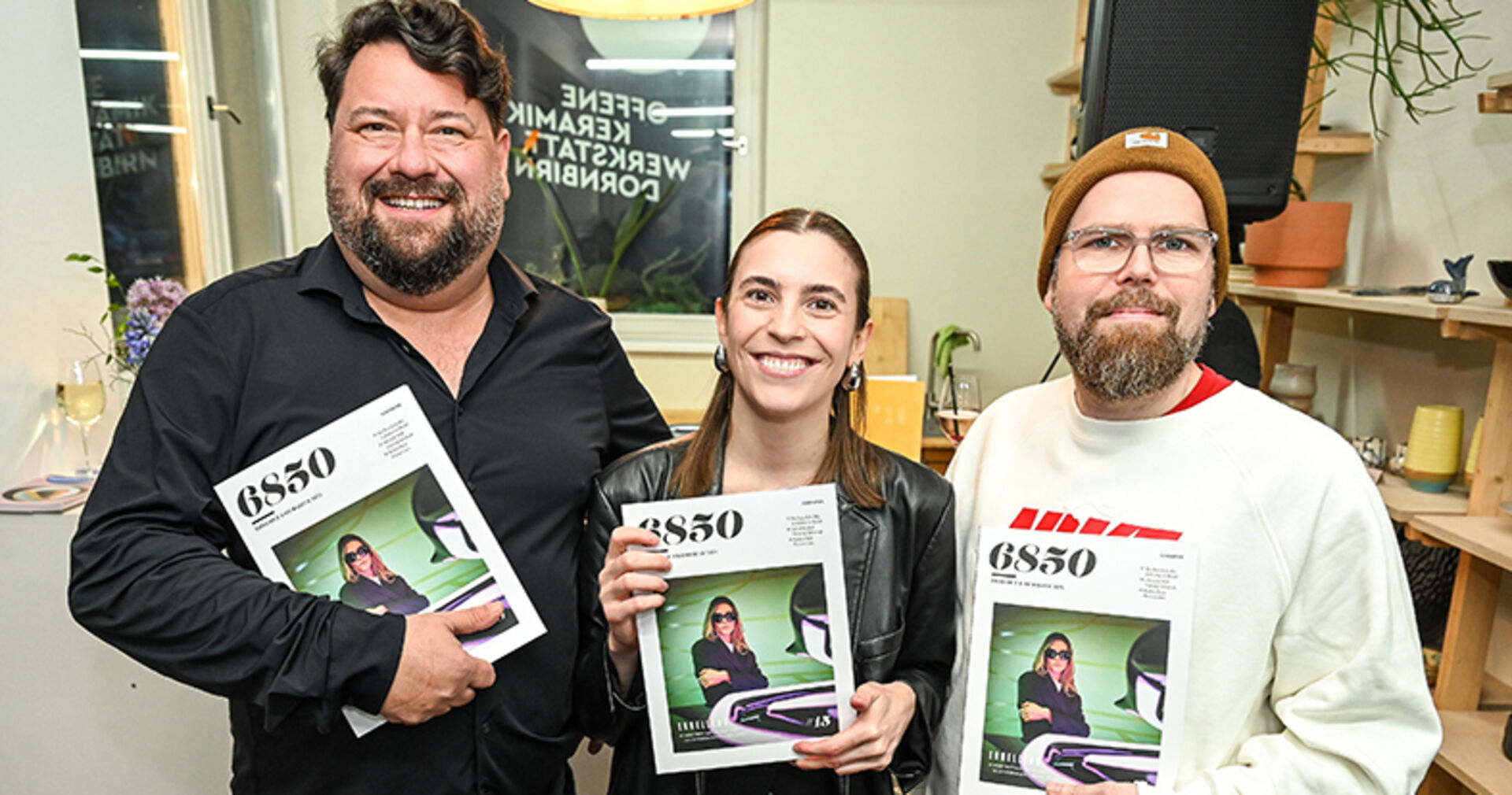 Valentina Marchetti (Projektleitung „6850#15“ Stadtmarketing Dornbirn), Clemens Hinteregger und Dieter Grabher (beide Werbeagentur IRR)