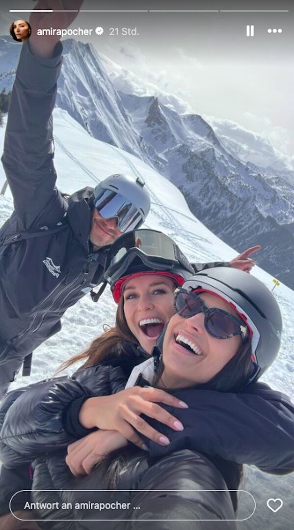 Ein Screenshot von Amira Pocher und ihren Freunden.