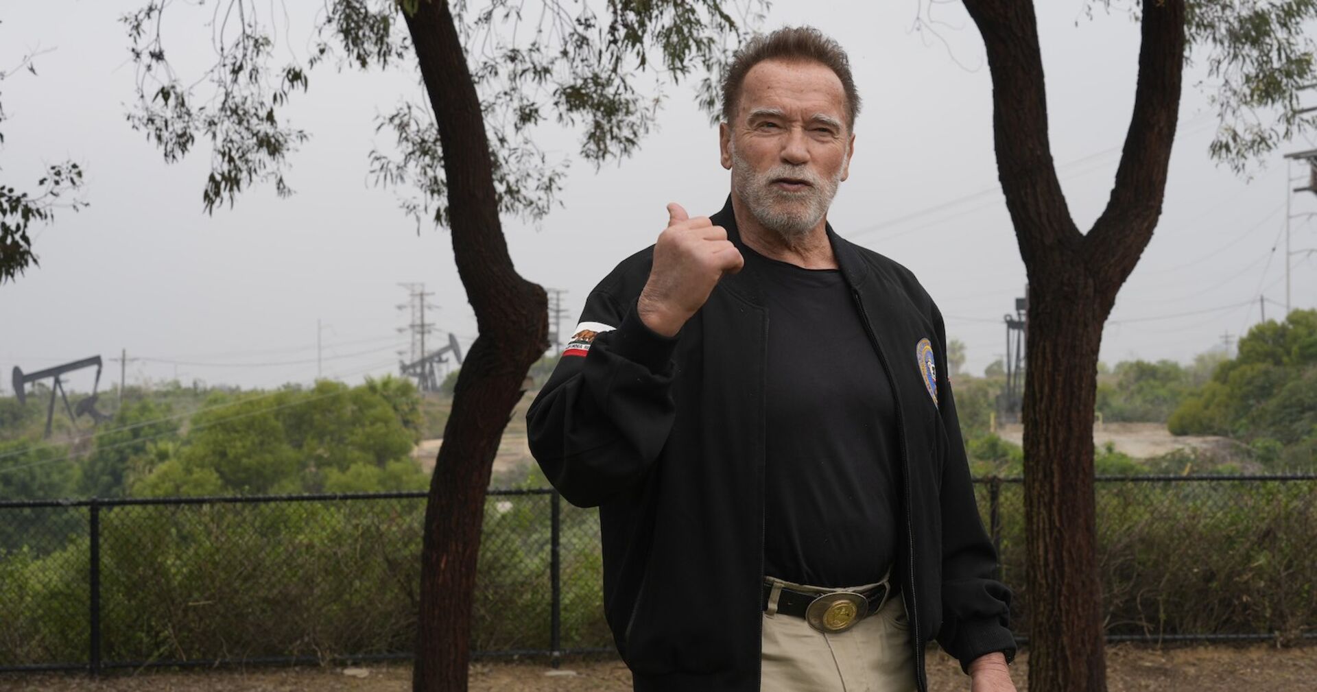 Arnold Schwarzenegger bei einer Umweltveranstaltung.