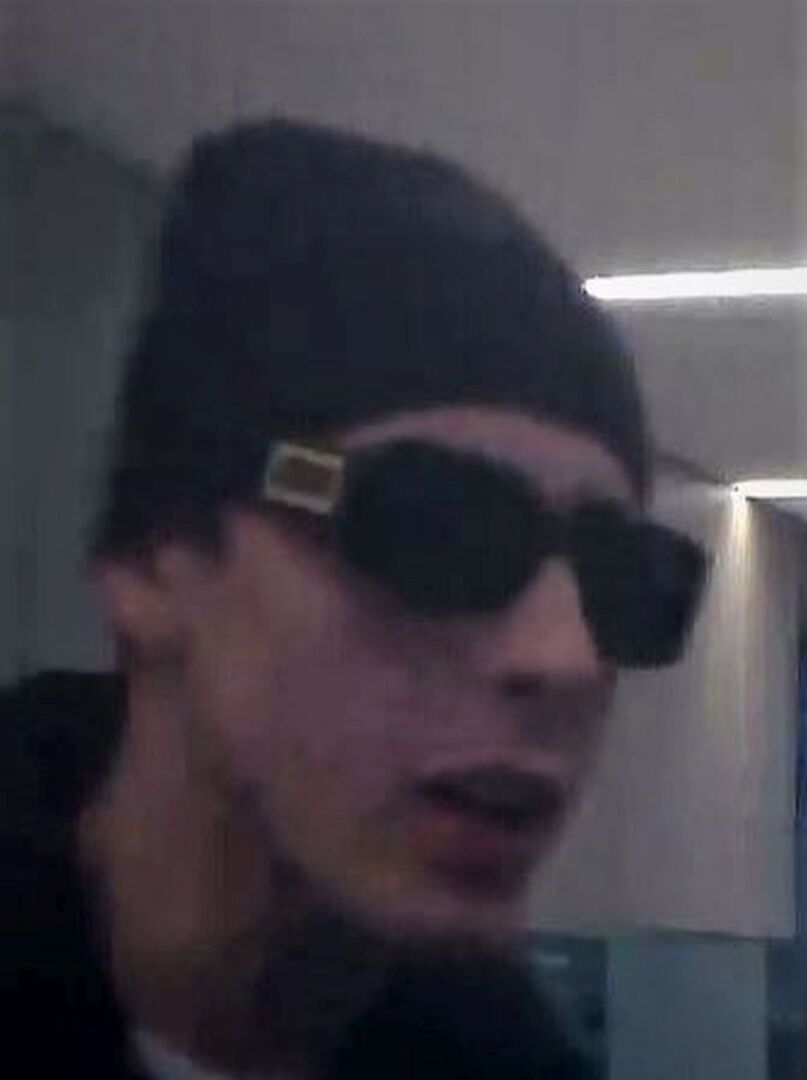 Das Gesicht des verdächtigen Täters.