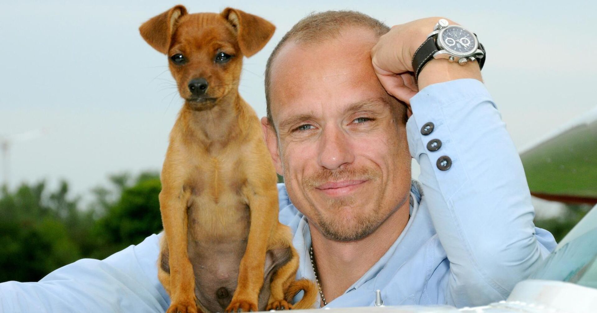 Gery Keszler und sein Pinscher Herr Brodmann
