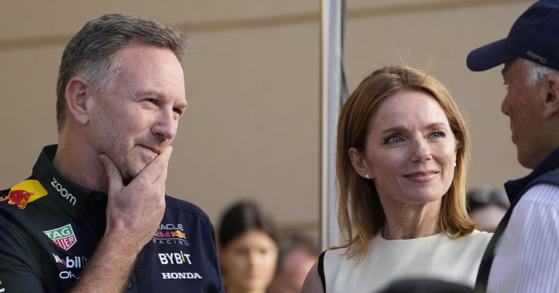 Gemeinsames Foto von Christian Horner und Geri Halliwell in Bahrain.