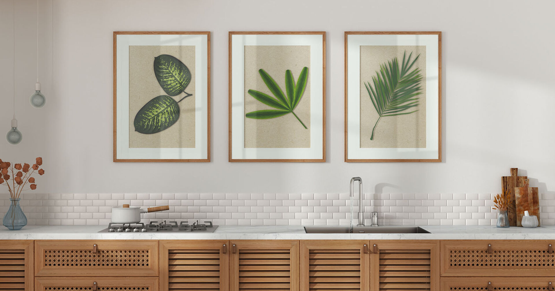 Küche mit Bilderwand | Credit: iStock.com/ArchiViz