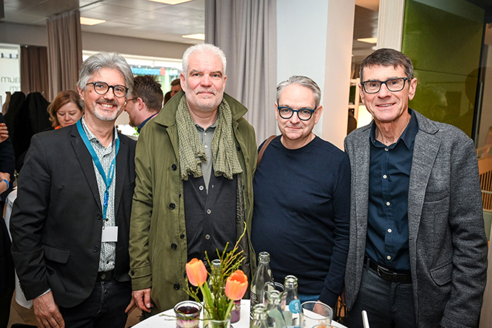 GF Elmar Luger (Jugendwerkstätten), Thomas Müller (Leiter Jugend &amp; Familie Land Vorarlberg), Gernot Jochum (Zeitpolster) und Peter Kopf (v. li.)