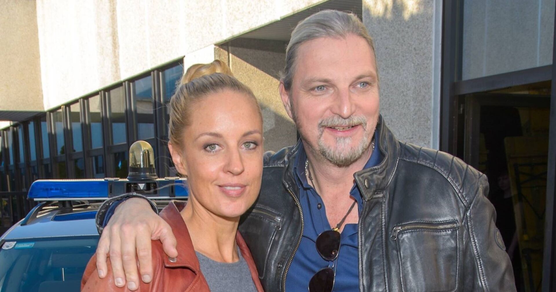 Lilian Klebow und Stefan Jürgens am Set von Soko Donau 2019.