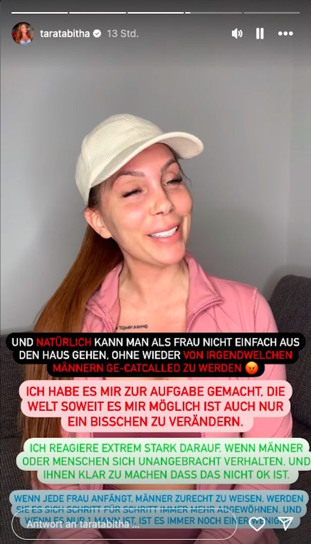 Tara Tabitha in einer Instagram Story.