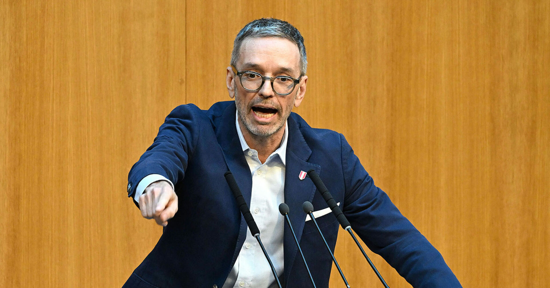 PÖ-Bundesparteiobmann Herbert Kickl im Rahmen einer Nationalratssitzung