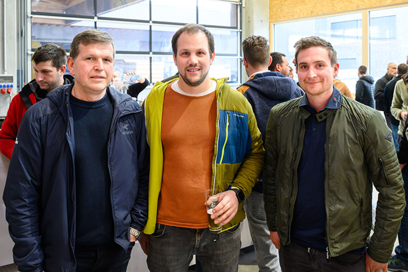 Bernhard Metzler (Fetz Holzbau), Stefan Bickel und Albert Feuerstein (beide Holzbau Feuerstein (v. li.)