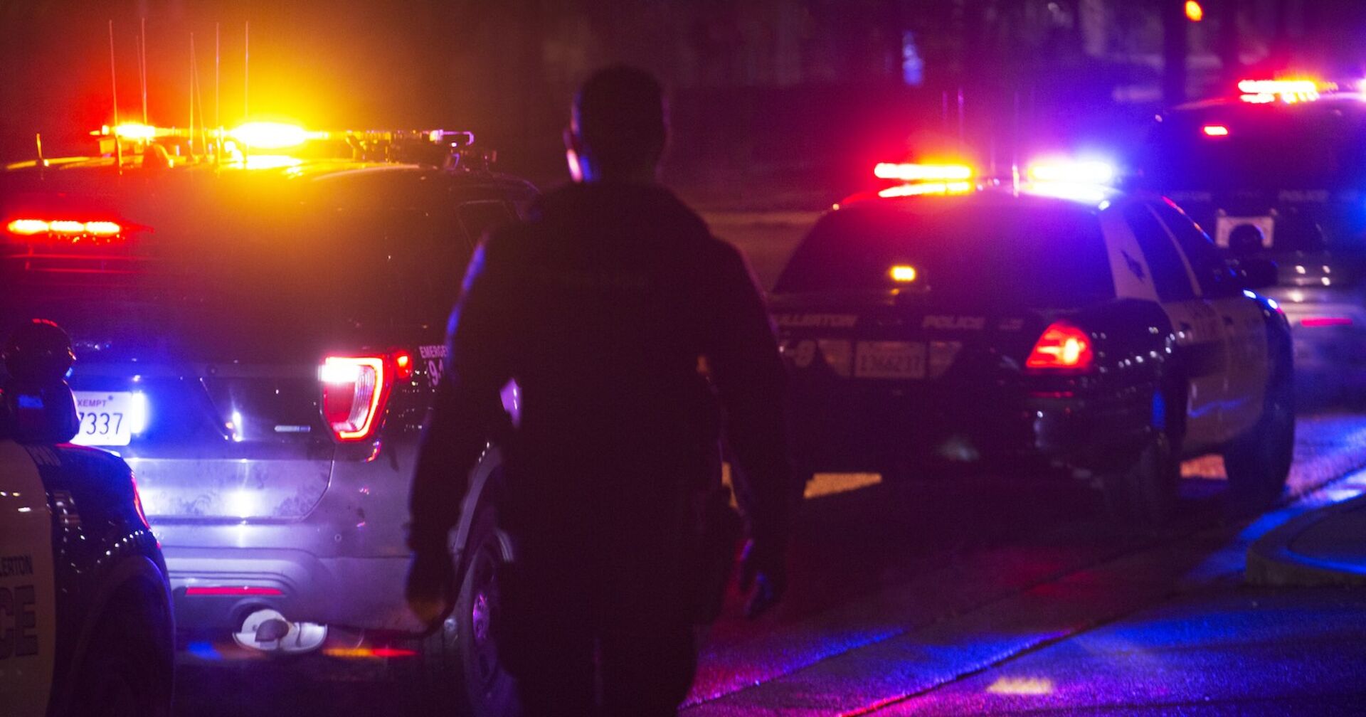 Nächtlicher Einsatz der Polizei in den USA.