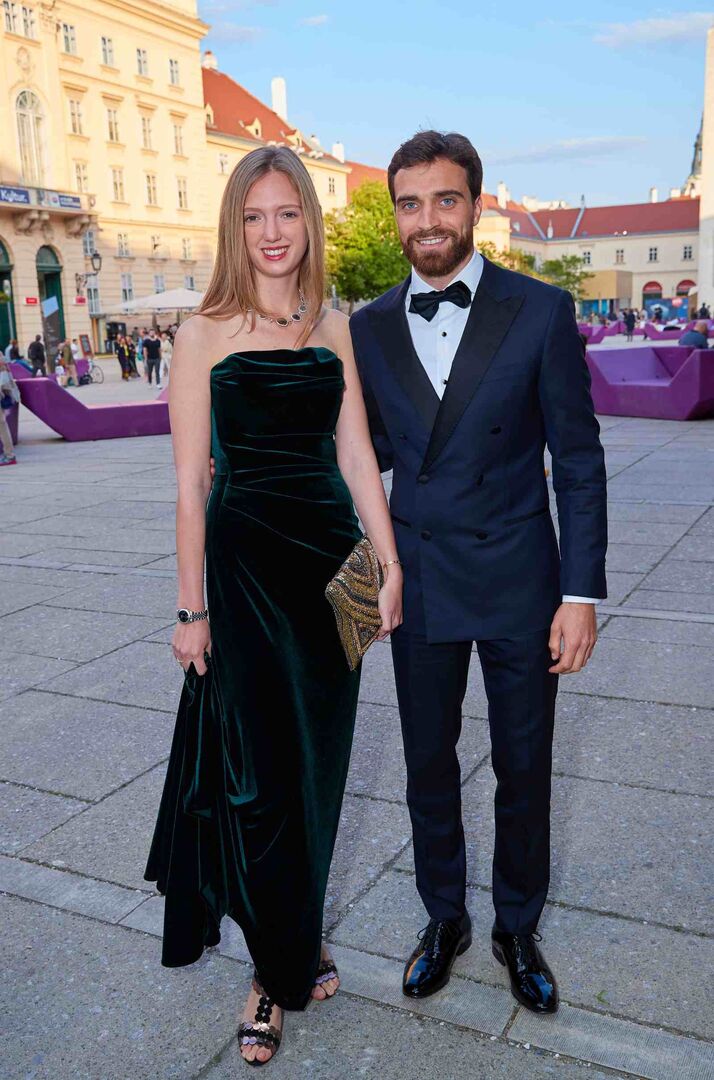 Eleonore Habsburg Lothringen und Jérôme D‘Ambrosio bei einem Event.