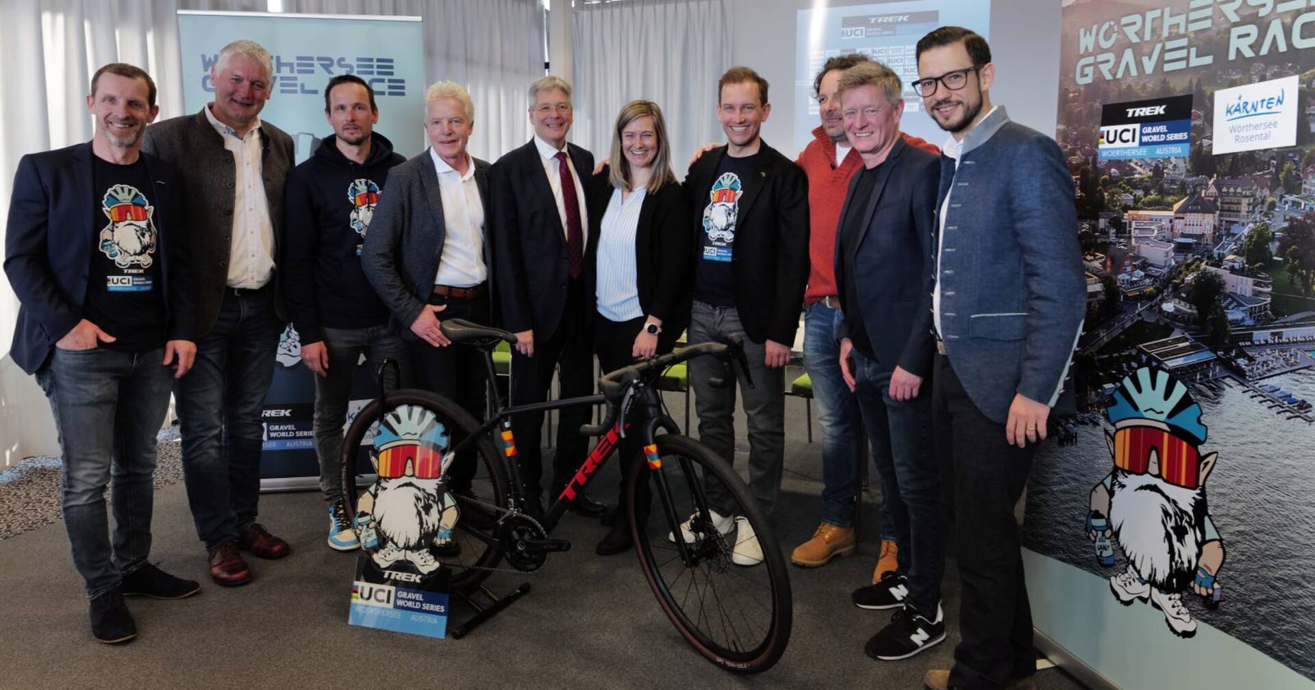 Teilnehmer der Pressekonferenz des Wörthersee Gravel Race