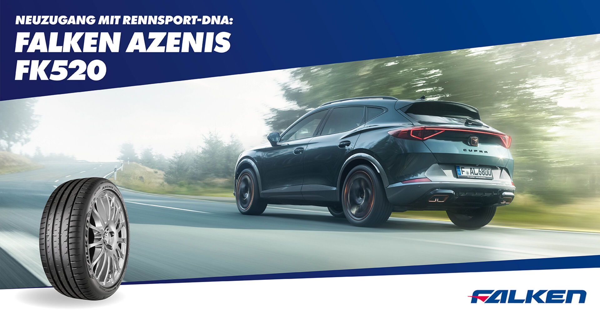 Auto mit einem Reifensatz von Falken | Credit: Falken Tyre Europe GmbH
