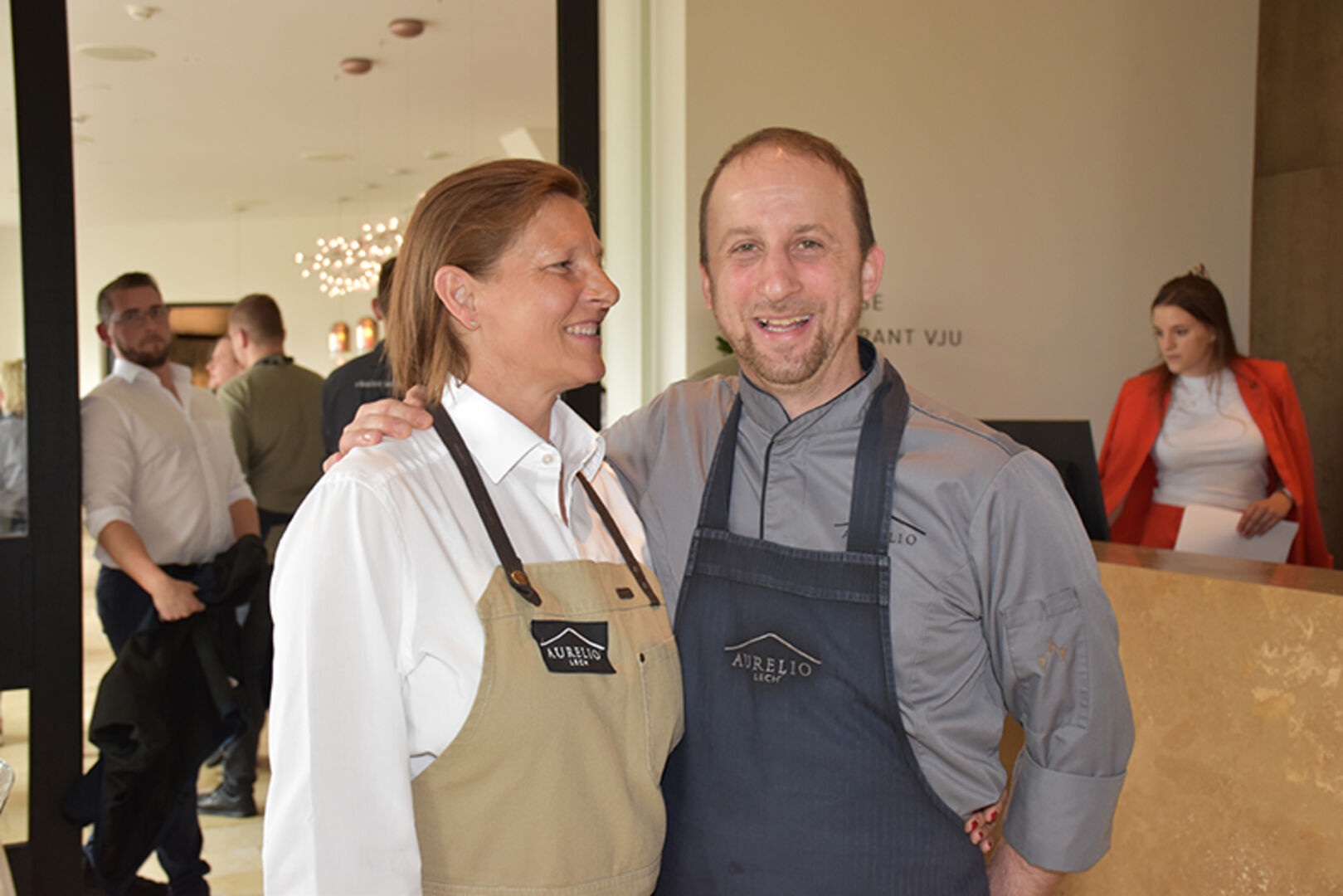 Vom Hotel Aurelio, Lech: Serviceleiterin Stephanie Krüger und Chefkoch Roland Auer