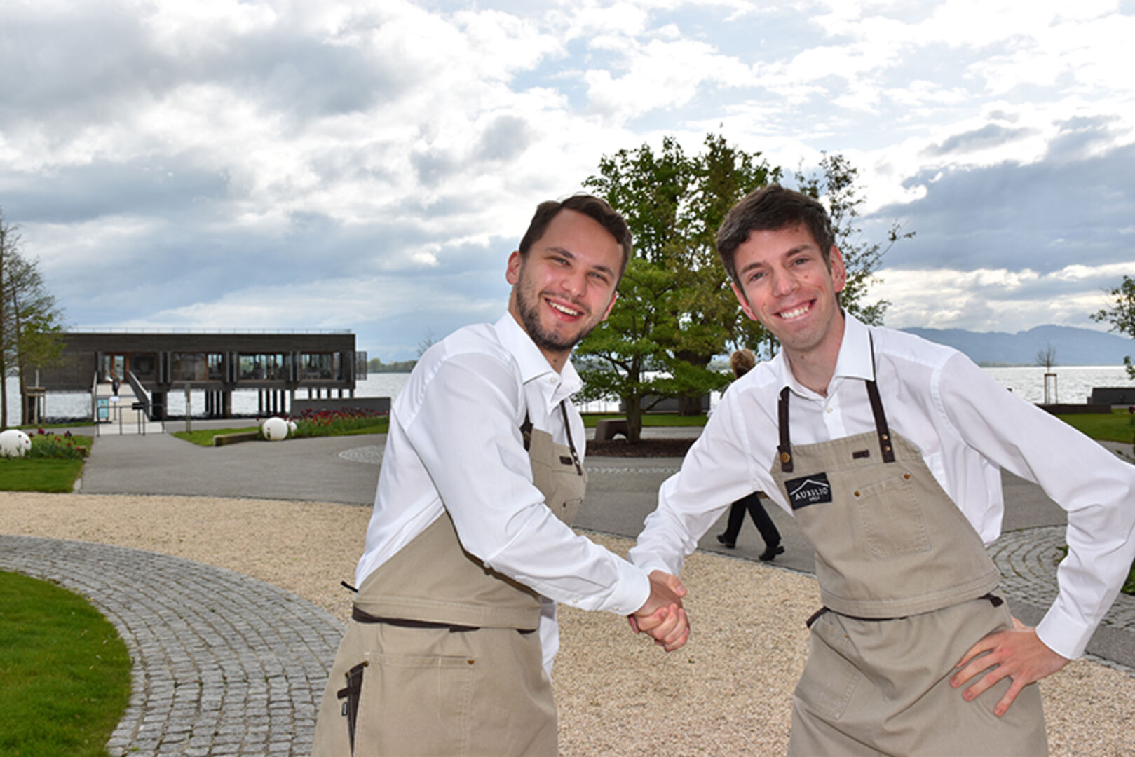 Illia Zulevs und Sören Schnurr vom Hotel Aurelio Lech