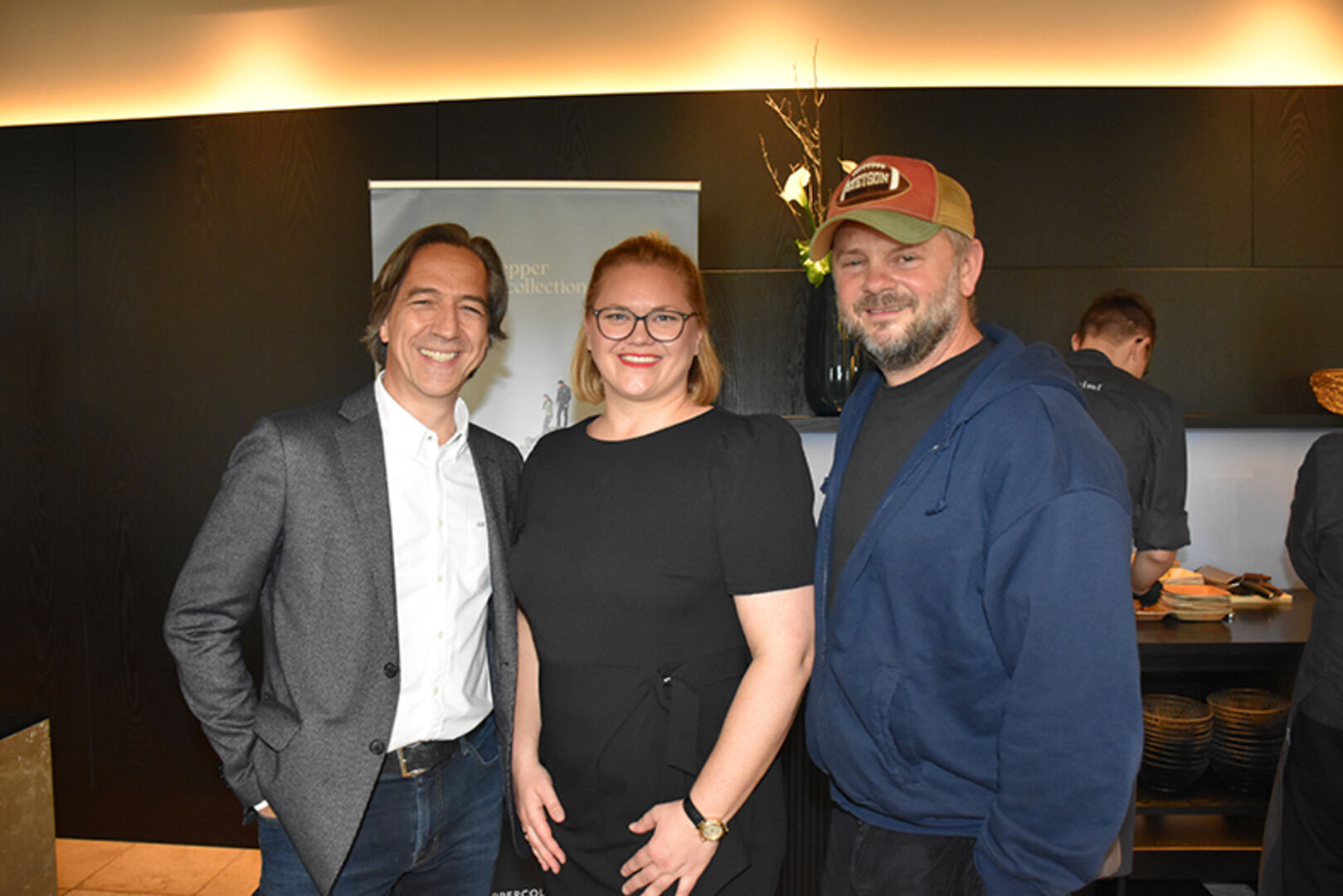 Axel Pfefferkorn (GF Seehotel und peppercollection, Dora Schneider (Marketing Seehotel) und Fotograf Christian Schramm.