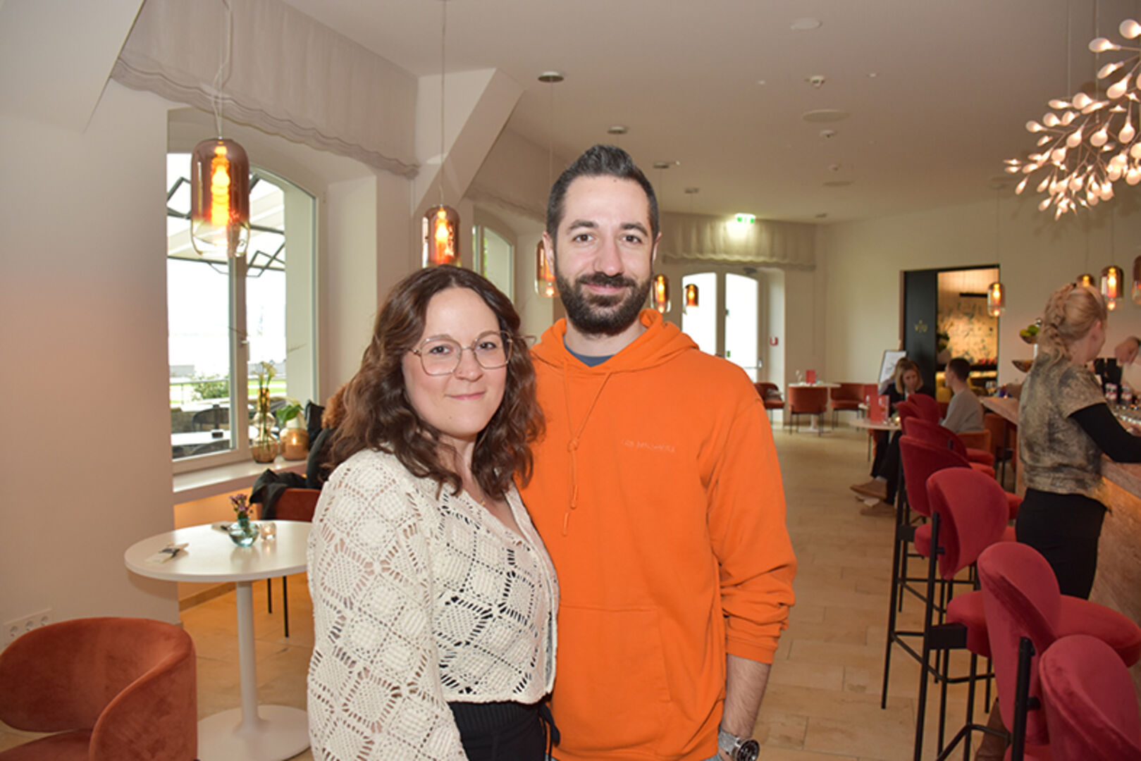 Stefanie Lässer (Lässiger Events) und Fabio Schabus (BJE Kunststoffe)