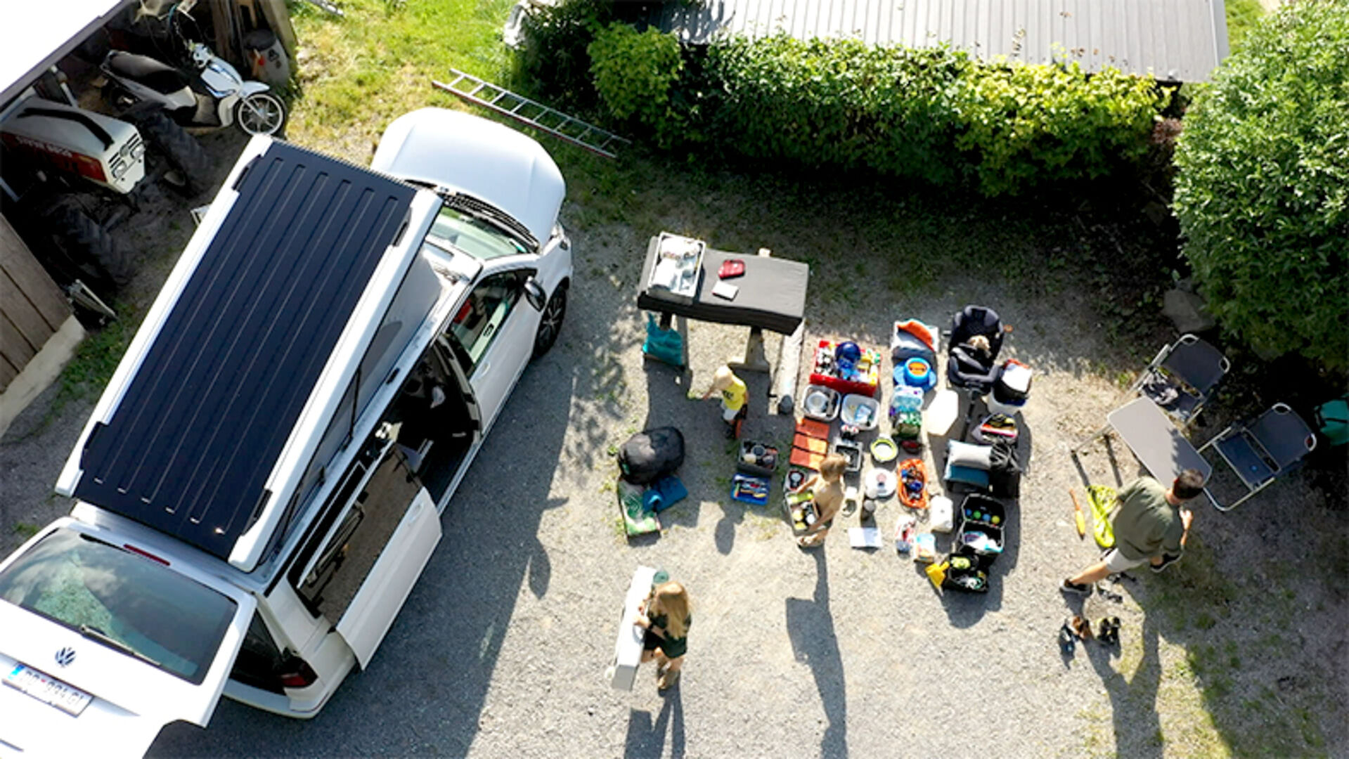 Packen vor der großen Reise.