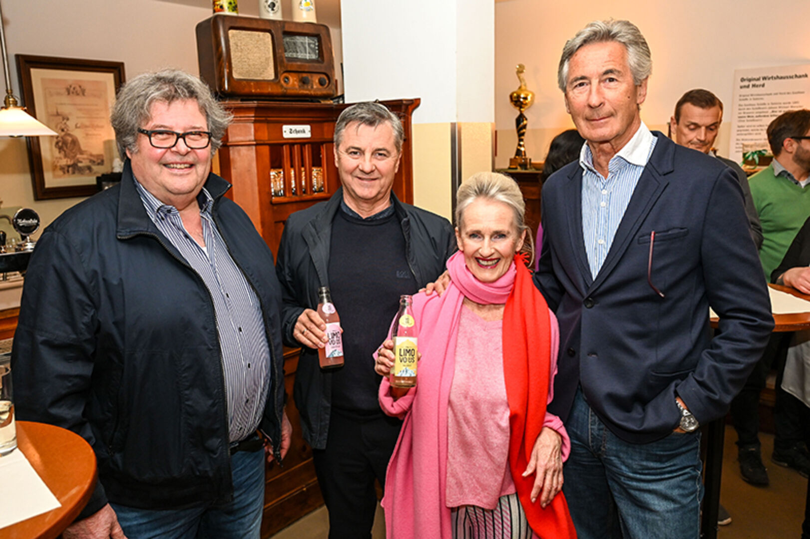 Fritz Schenk und Klaus Herburger (Reisen) mit Ulli Zumtobel und Franz Wölfler (v. li.)