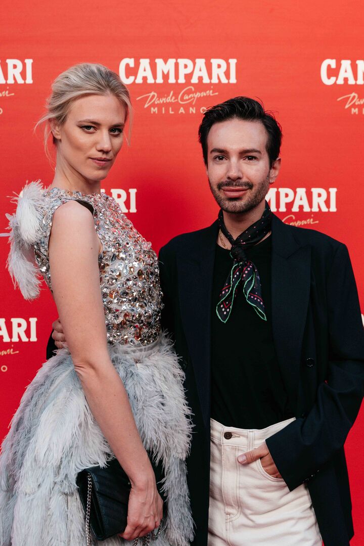 Larissa Marolt und Mio Paternoss beim Campari Event in Wien