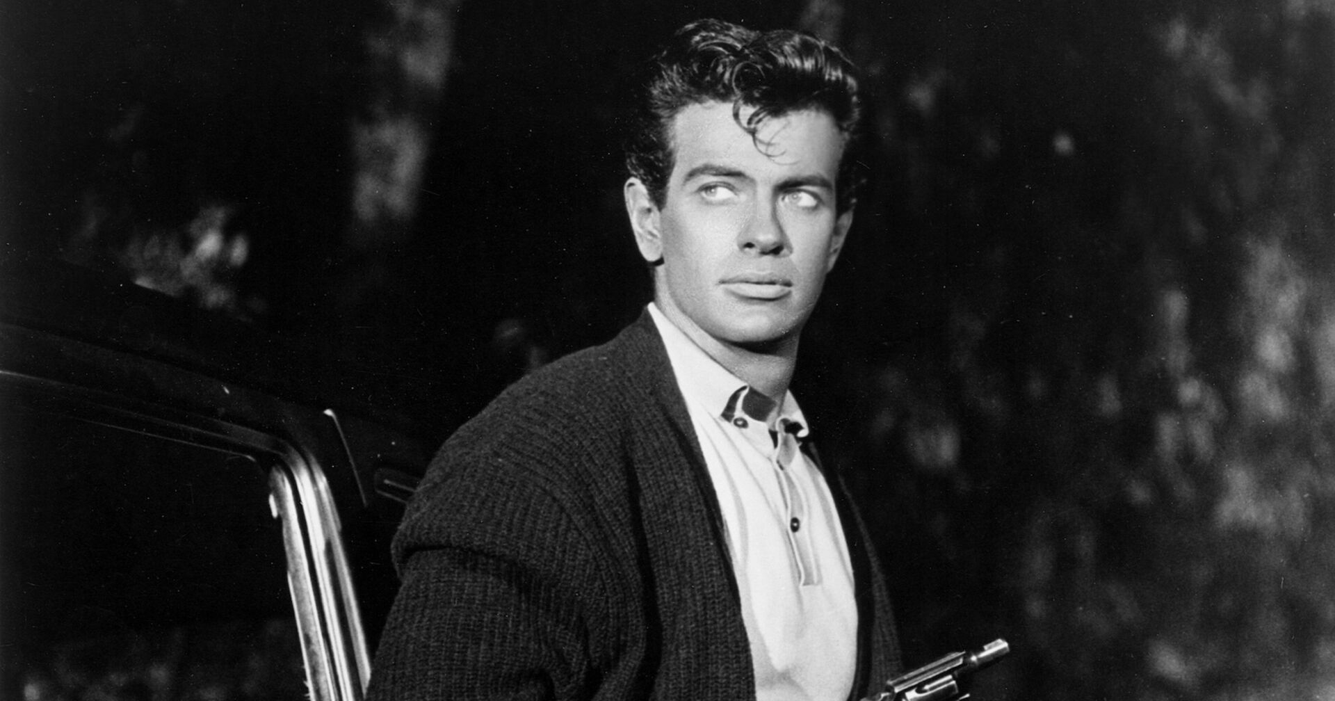 Ein schwarz weißes Bild aus jungen Jahren von Mark Damon.