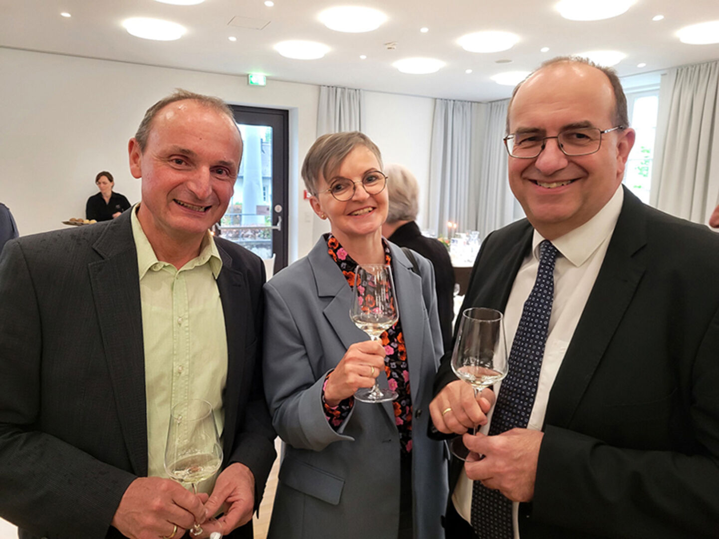 Alfons Rädler mit Helene und Markus Vögel (v. li.)