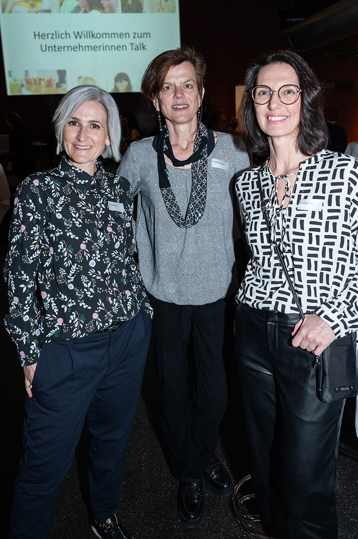 Veronika Rauch (Vero! Fotografie), Uta Belina Waeger (ReDesign) und Heidelinde Fehr (NudgiFIT) (v. li.)