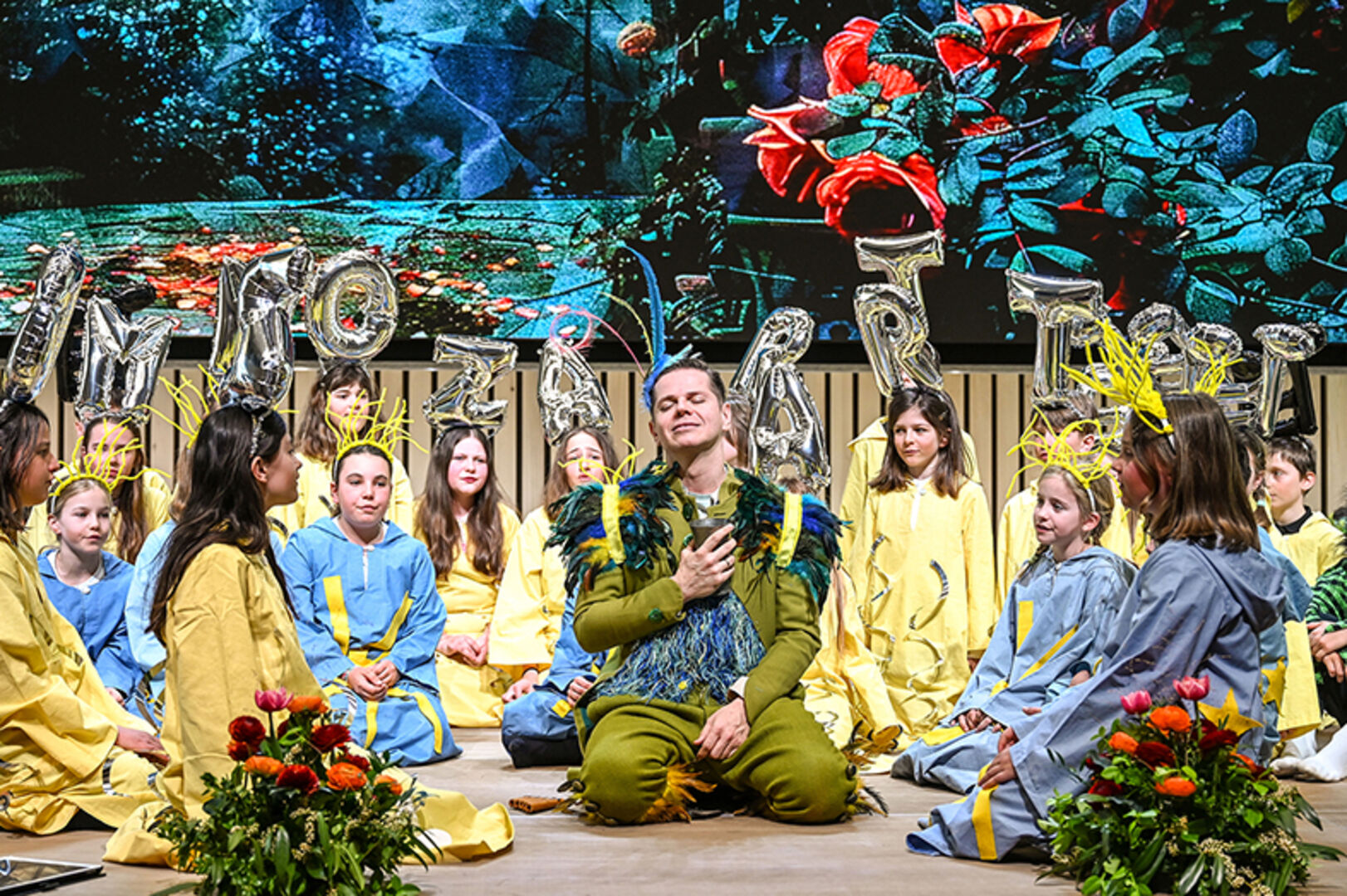 Zur Eröffnung „Medley Zauberflöte“ mit den Kindern von Lech.