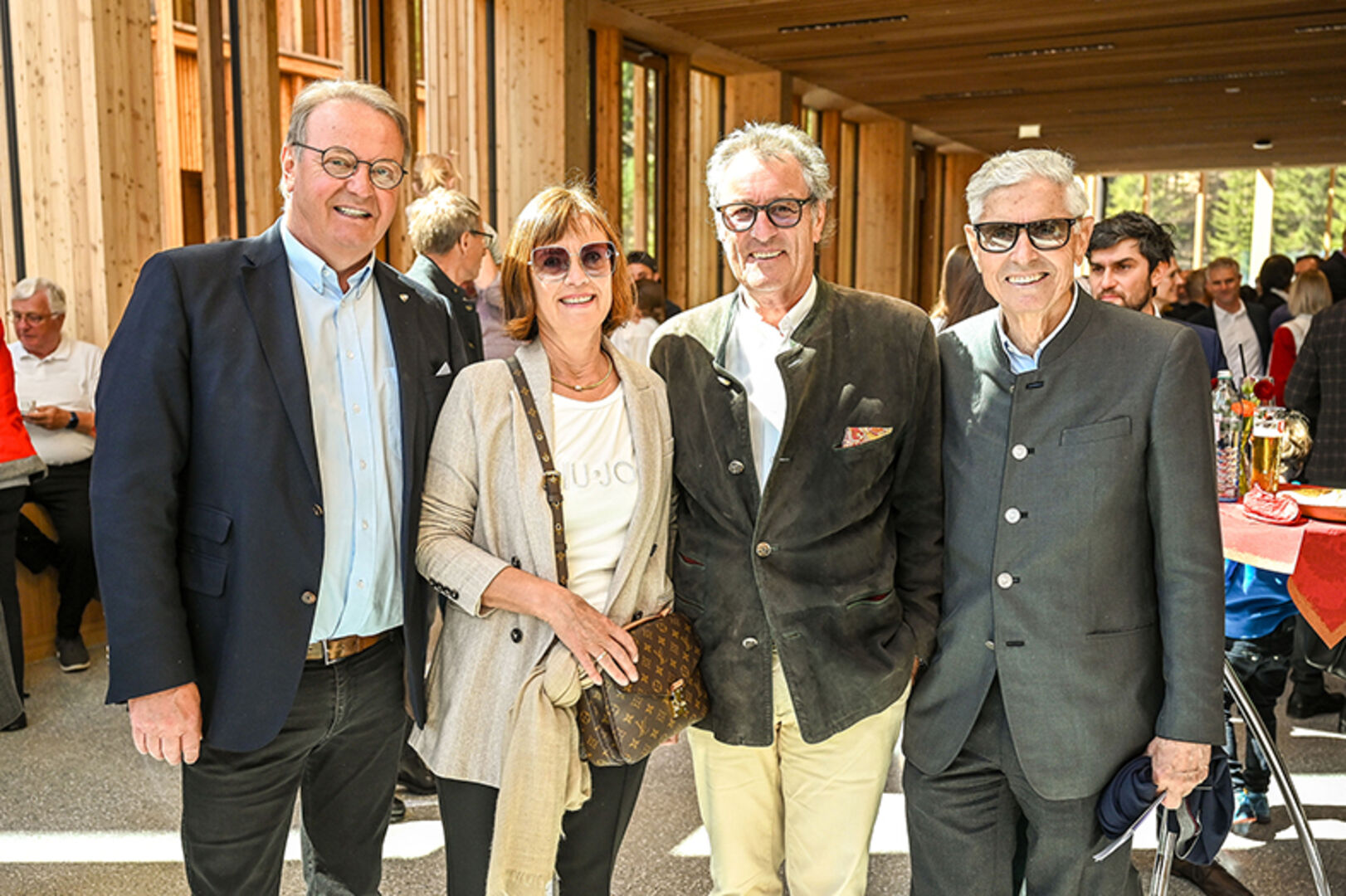 Hermann und Sissi Metzler (ZM3), Ernst Le Duigou und Walter-Heinz Rhomberg (Rhomberg Bau) (v. li.)