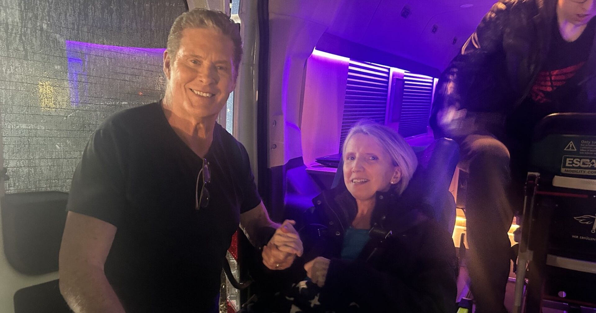 David Hasselhoff und Fan Petra.